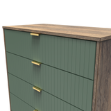 Linear 5 Drawer Chest with Gold Hairpin Legs