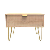 Linear 1 Drawer Midi Chest with Gold Hairpin Legs