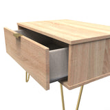 Linear 1 Drawer Midi Chest with Gold Hairpin Legs