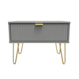 Linear 1 Drawer Midi Chest with Gold Hairpin Legs