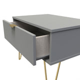 Linear 1 Drawer Midi Chest with Gold Hairpin Legs