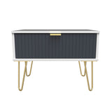 Linear 1 Drawer Midi Chest with Gold Hairpin Legs