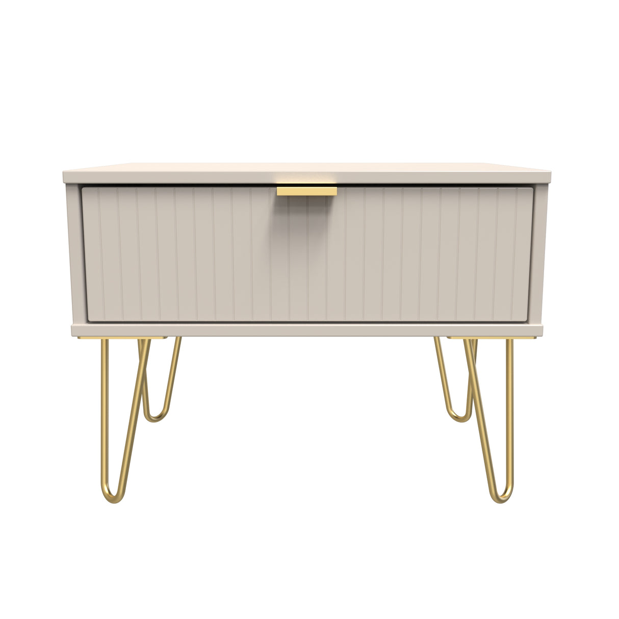 Linear 1 Drawer Midi Chest with Gold Hairpin Legs