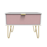 Linear 1 Drawer Midi Chest with Gold Hairpin Legs