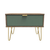 Linear 1 Drawer Midi Chest with Gold Hairpin Legs