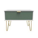 Linear 1 Drawer Midi Chest with Gold Hairpin Legs