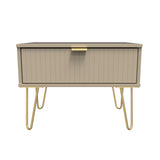 Linear 1 Drawer Midi Chest with Gold Hairpin Legs