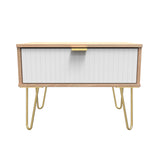 Linear 1 Drawer Midi Chest with Gold Hairpin Legs