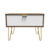 Linear 1 Drawer Midi Chest with Gold Hairpin Legs