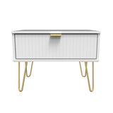 Linear 1 Drawer Midi Chest with Gold Hairpin Legs