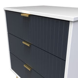 Linear 3 Drawer Midi Chest with Gold Hairpin Legs