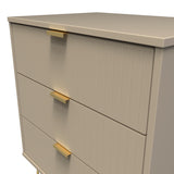 Linear 3 Drawer Midi Chest with Gold Hairpin Legs