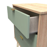 Linear 3 Drawer Midi Chest with Gold Hairpin Legs