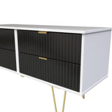 Linear 4 Drawer Bed Box with Gold Hairpin Legs