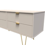 Linear 4 Drawer Bed Box with Gold Hairpin Legs