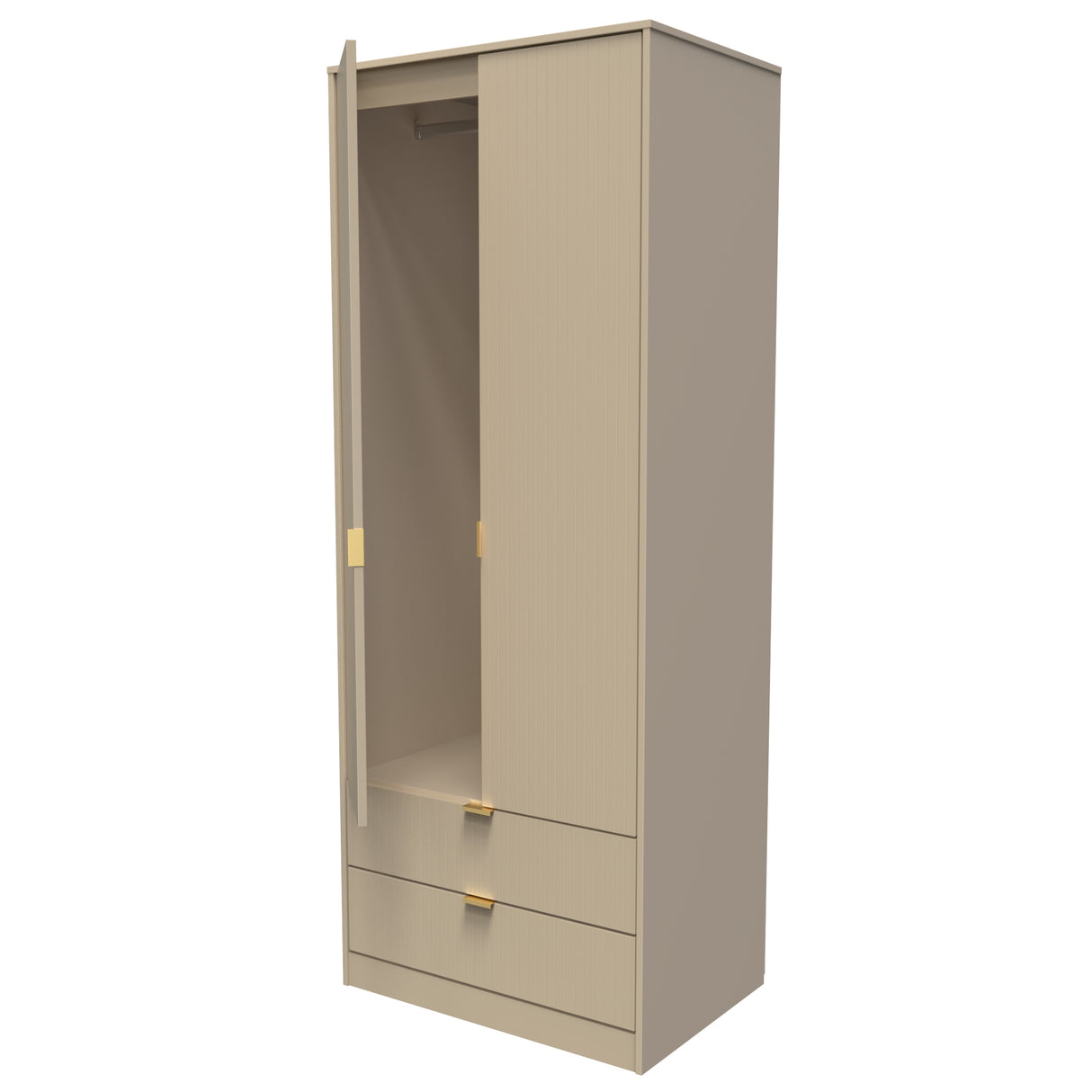 Linear 2 Door 2 Drawer Wardrobe