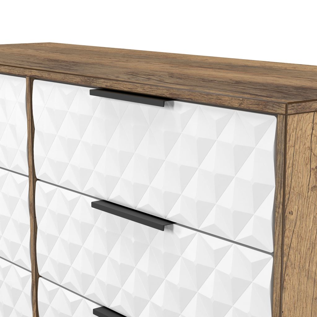 Harlequin 6 Drawer Chest with Black Hairpin Legs