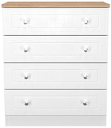 Vienna 4 Drawer Chest with Oak Top