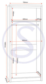 Seville 2 Door Wardrobe 3 Piece Bedroom Set