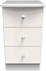 Lumiere 3 Drawer Bedside Table with Built-In Lights