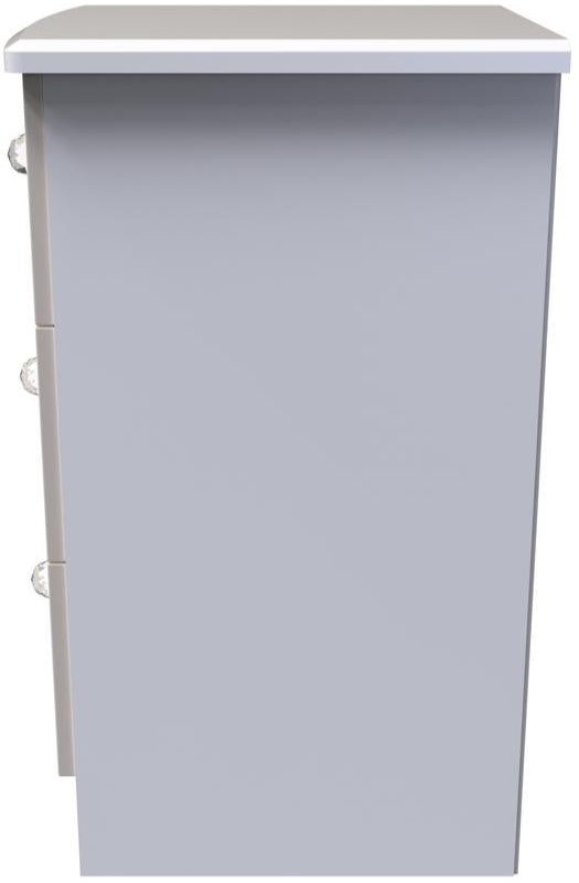 Lumiere 3 Drawer Bedside Table with Built-In Lights