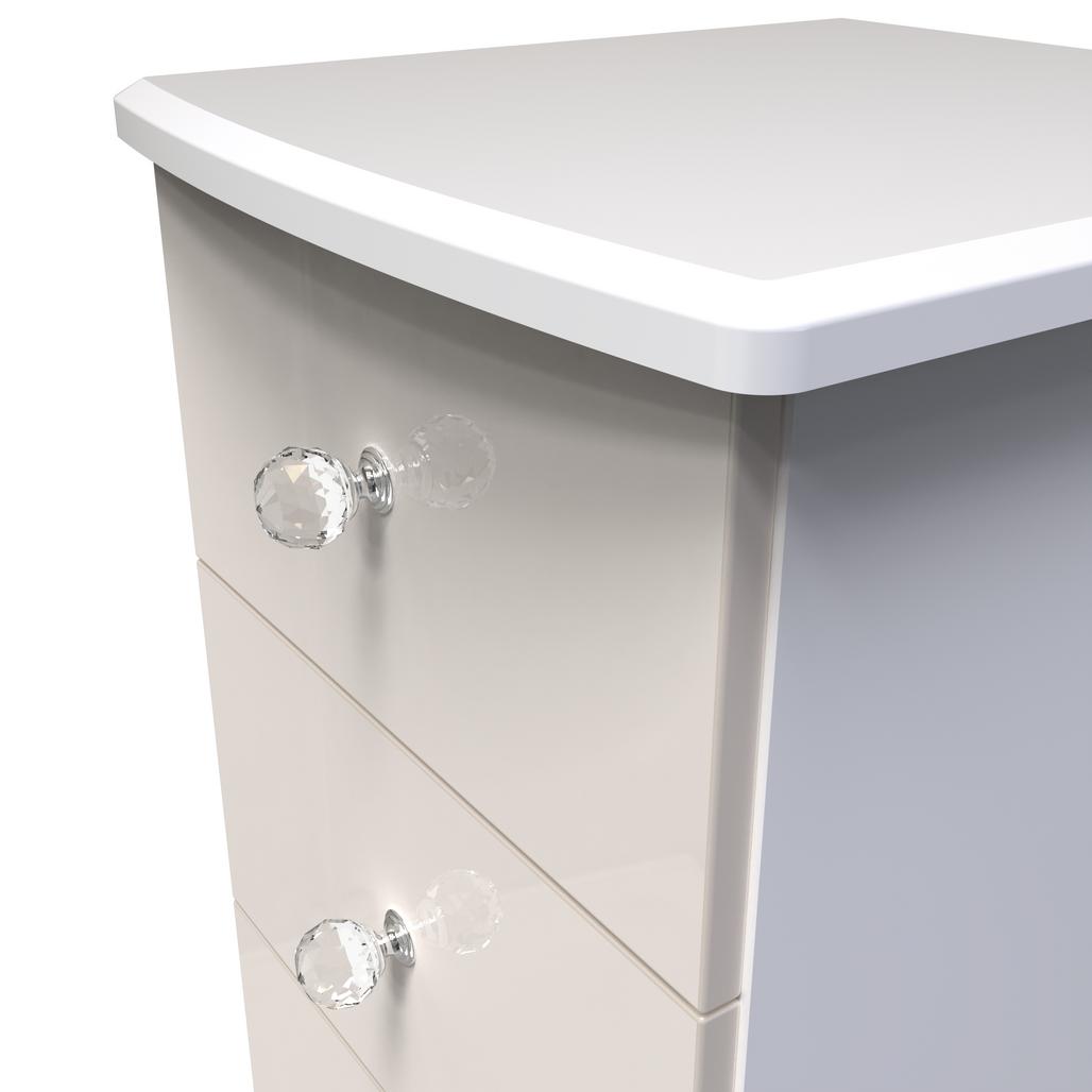 Lumiere 3 Drawer Bedside Table with Built-In Lights