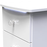 Lumiere 3 Drawer Bedside Table with Built-In Lights
