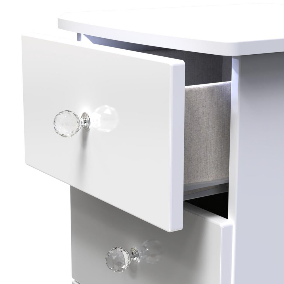 Lumiere 3 Drawer Bedside Table with Built-In Lights