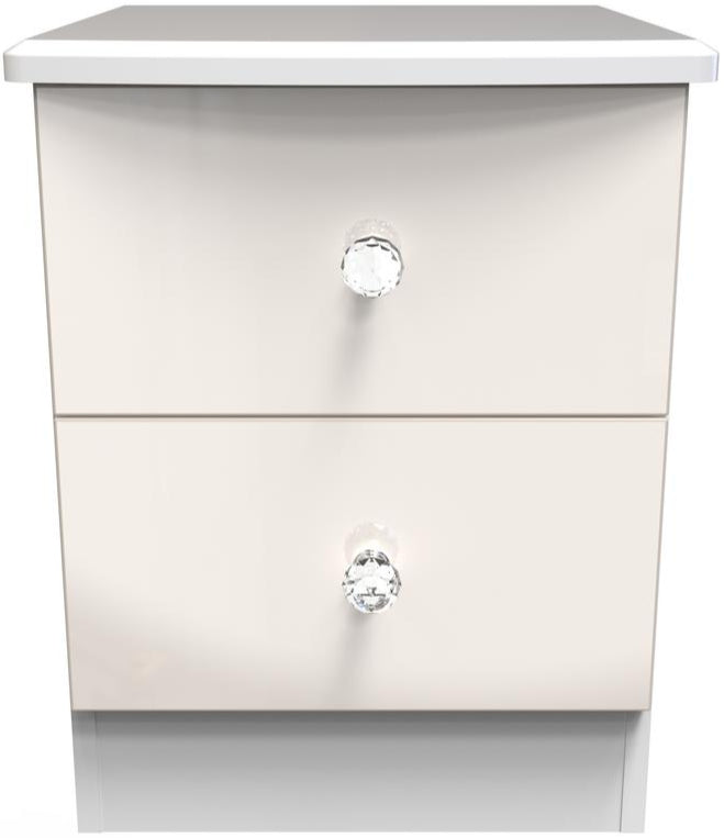 Lumiere 2 Drawer Bedside Table with Built-In Lights