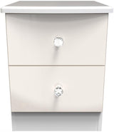 Lumiere 2 Drawer Bedside Table with Built-In Lights