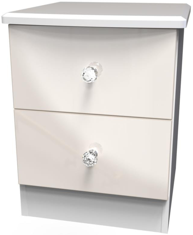 Lumiere 2 Drawer Bedside Table with Built-In Lights