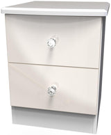 Lumiere 2 Drawer Bedside Table with Built-In Lights