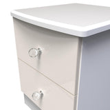 Lumiere 2 Drawer Bedside Table with Built-In Lights