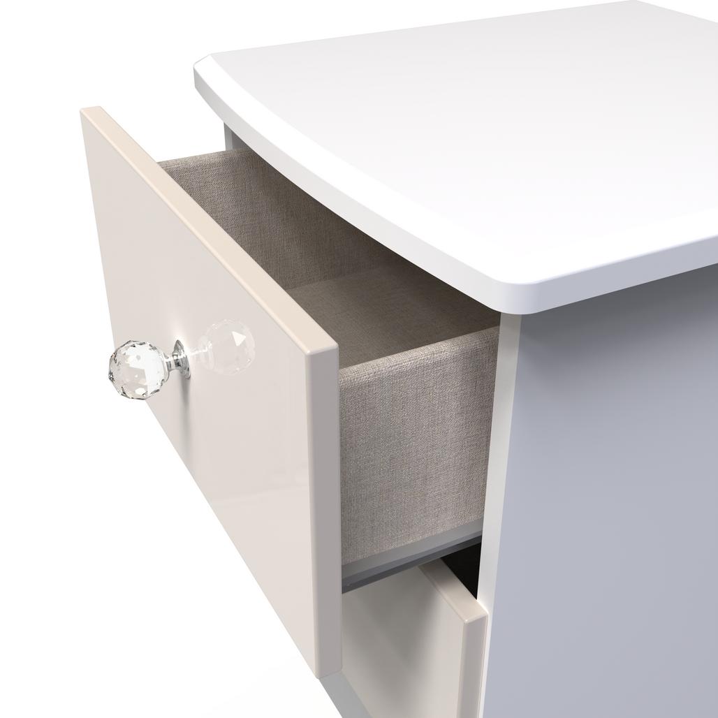 Lumiere 2 Drawer Bedside Table with Built-In Lights