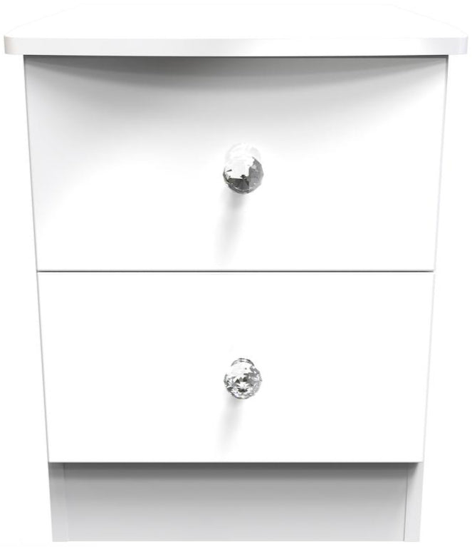 Lumiere 2 Drawer Bedside Table with Built-In Lights