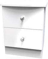 Lumiere 2 Drawer Bedside Table with Built-In Lights