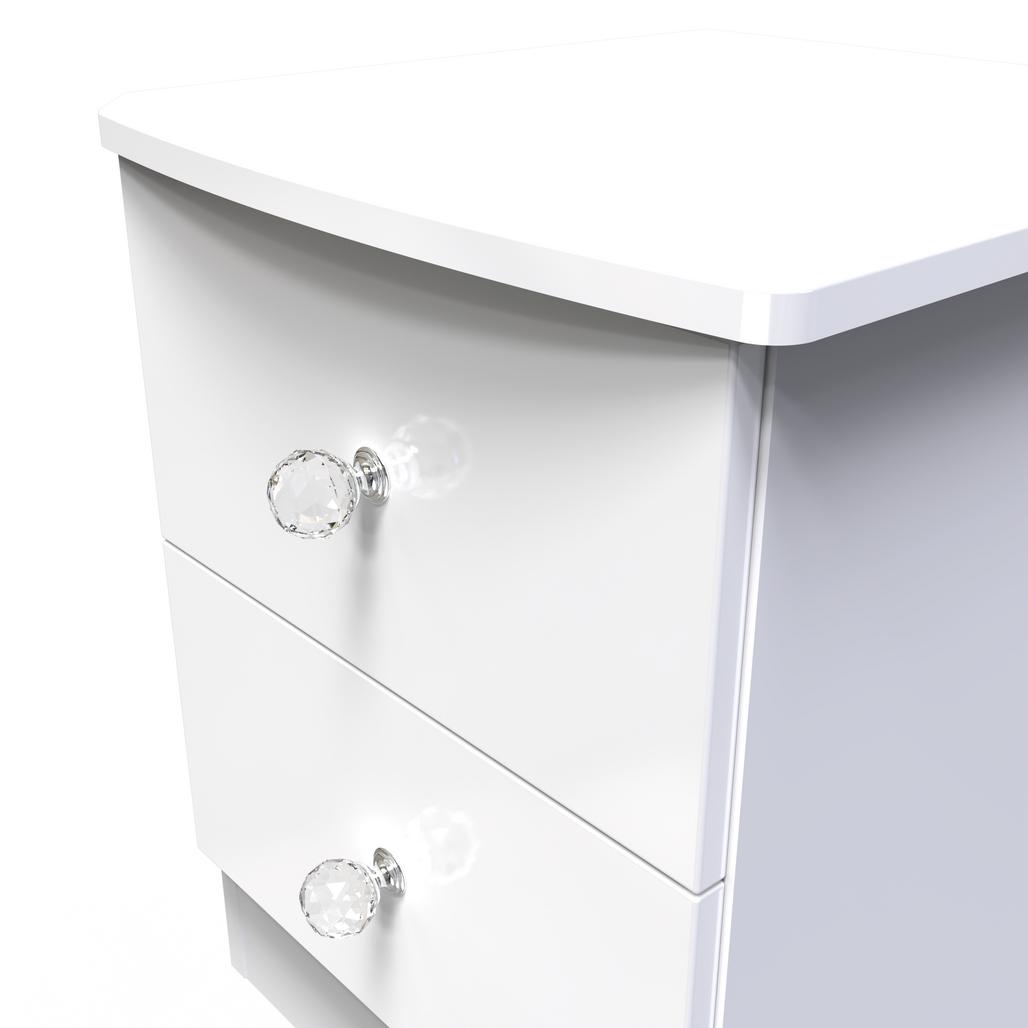 Lumiere 2 Drawer Bedside Table with Built-In Lights