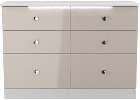 Lumiere 6 Drawer Midi Chest with Built-In Lights
