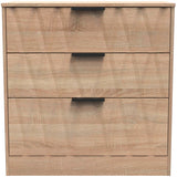 Las Vegas 3 Drawer Deep Chest with Black Handles