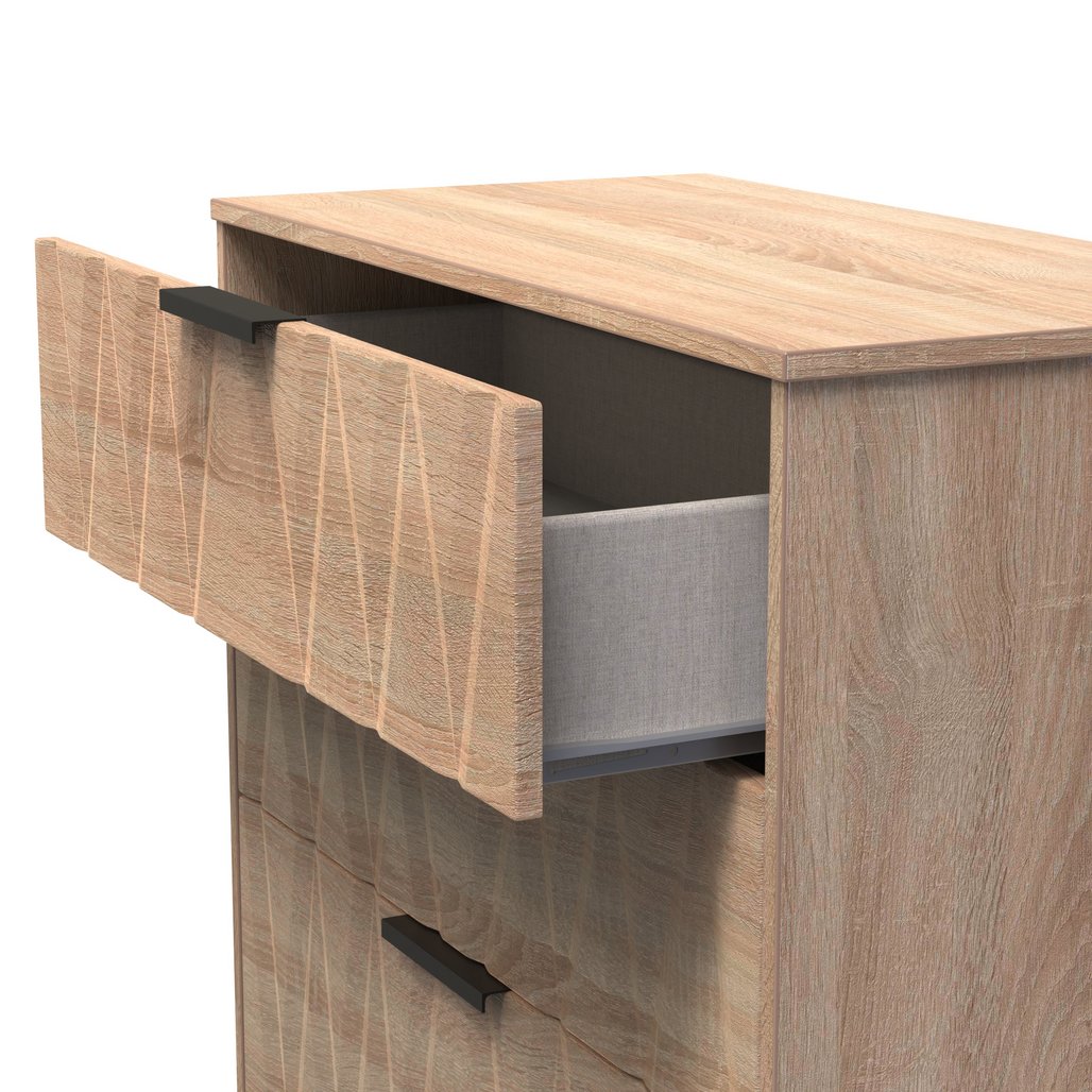 Las Vegas 3 Drawer Deep Chest with Black Handles