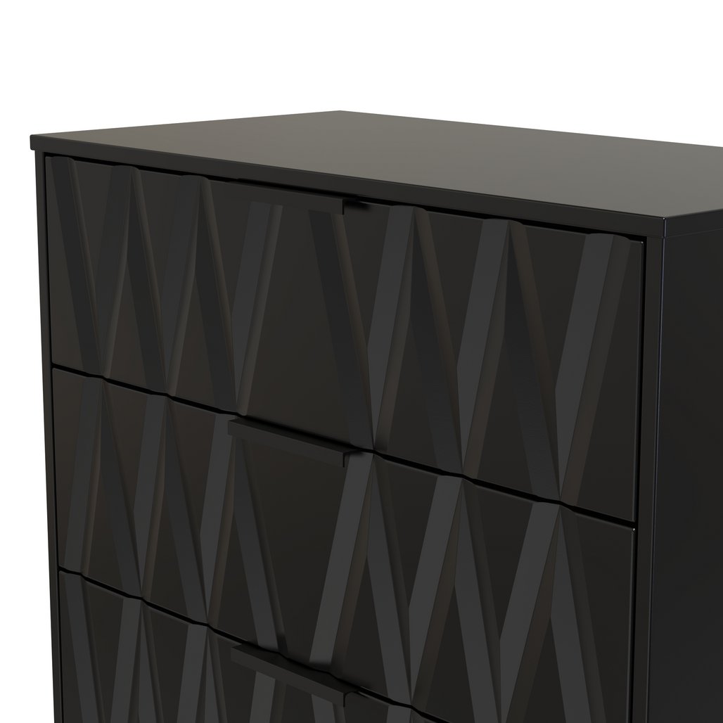 Las Vegas 3 Drawer Deep Chest with Black Handles