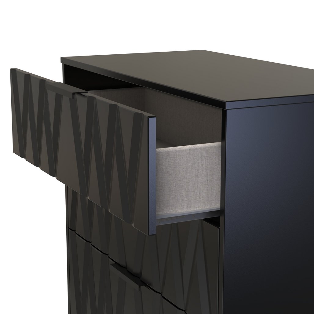 Las Vegas 3 Drawer Deep Chest with Black Handles