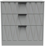 Las Vegas 3 Drawer Deep Chest with Black Handles