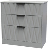 Las Vegas 3 Drawer Deep Chest with Black Handles