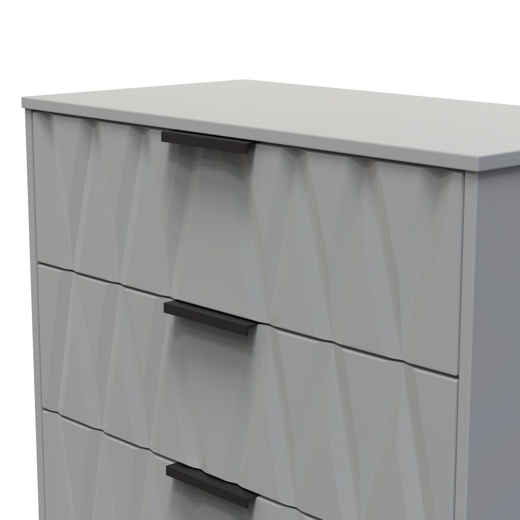 Las Vegas 3 Drawer Deep Chest with Black Handles