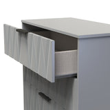 Las Vegas 3 Drawer Deep Chest with Black Handles