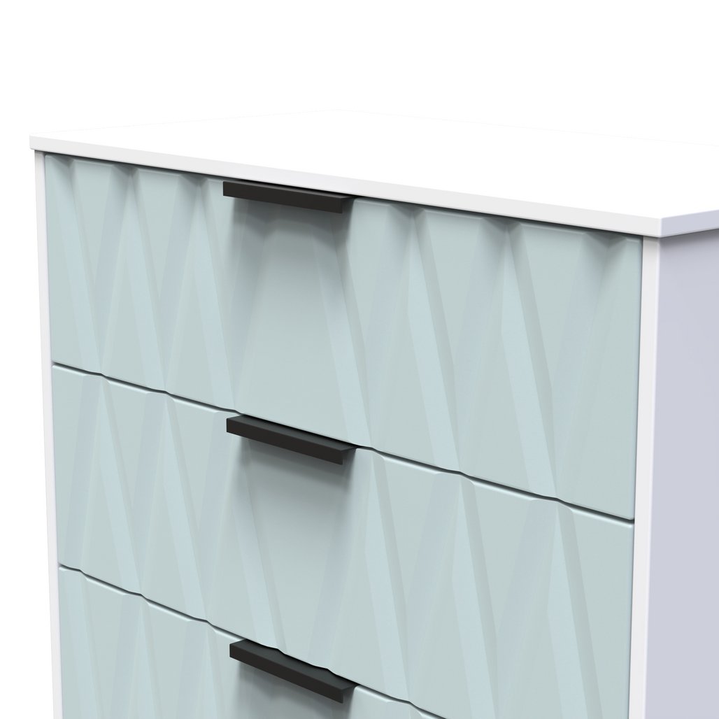 Las Vegas 3 Drawer Deep Chest with Black Handles