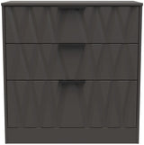 Las Vegas 3 Drawer Deep Chest with Black Handles