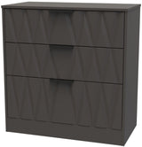 Las Vegas 3 Drawer Deep Chest with Black Handles