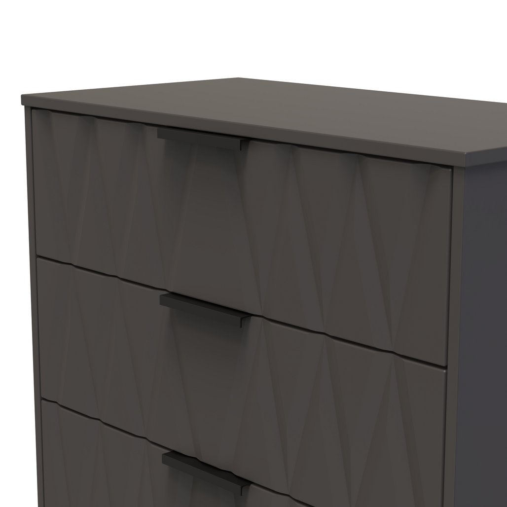 Las Vegas 3 Drawer Deep Chest with Black Handles